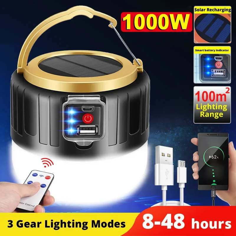 Outdoor Lighting Solar Panel - LED الشمسية التخييم ضوء قوة البنك