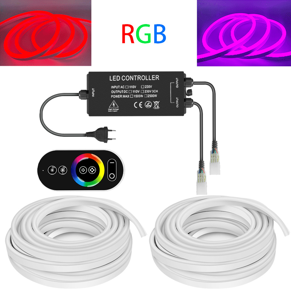 Outdoor Lighting No Wiring - شريط إضاءة نيون LED RGB بقوة