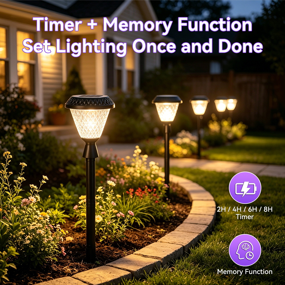 Outdoor Lighting Remote Control - مصباح عمود شمسي LED مقاوم للماء