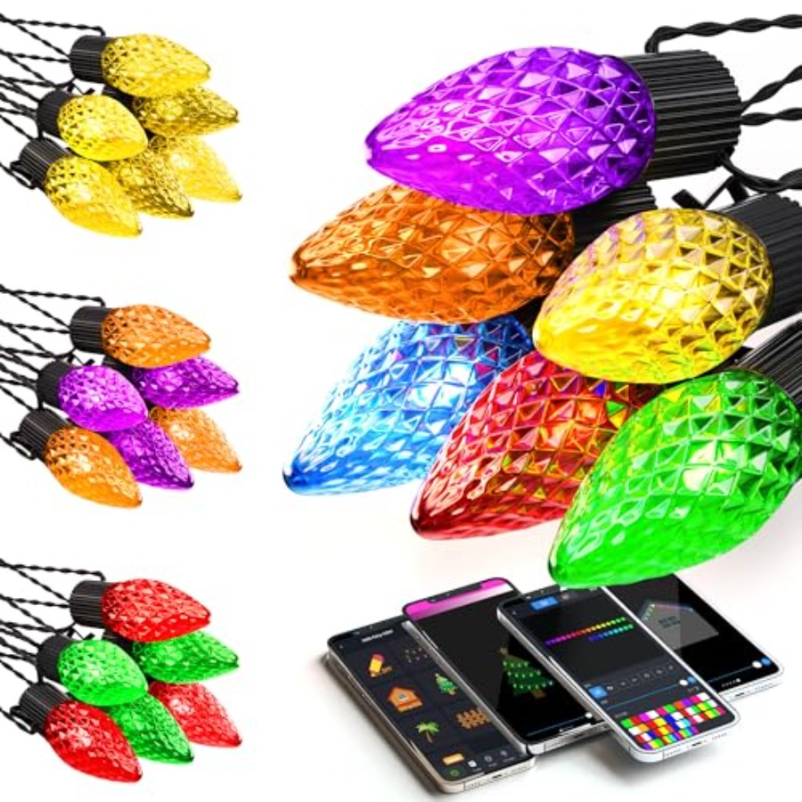 Outdoor Lighting No Wiring - أضواء عيد الميلاد الخارجية، سلك نحاسي