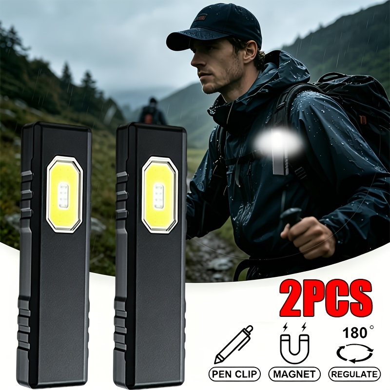 Outdoor Lighting Hooks - مجموعة من مصباحين يدويين مغناطيسيين محمولين،