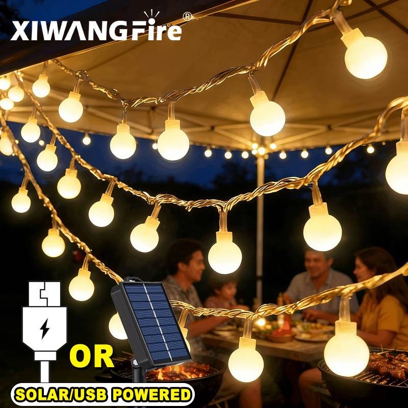أضواء خيطية تعمل بالطاقة الشمس - مراجعة Outdoor Lighting Solar Panel وسعره