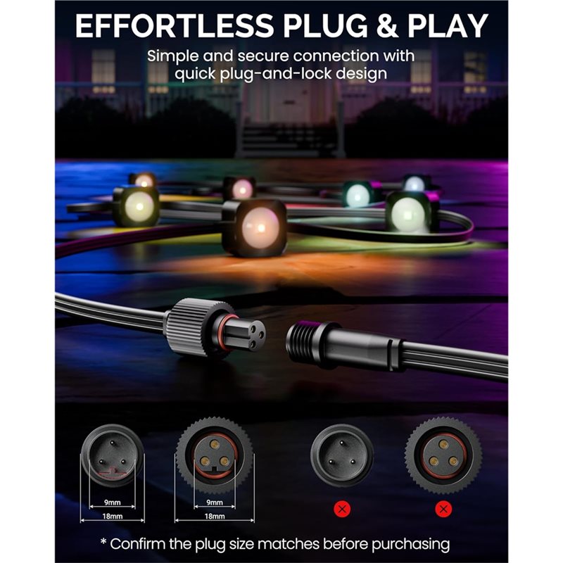 كابل تمديد A03F (16 قدم) لـ Go - مراجعة Outdoor Lighting Govee وسعره