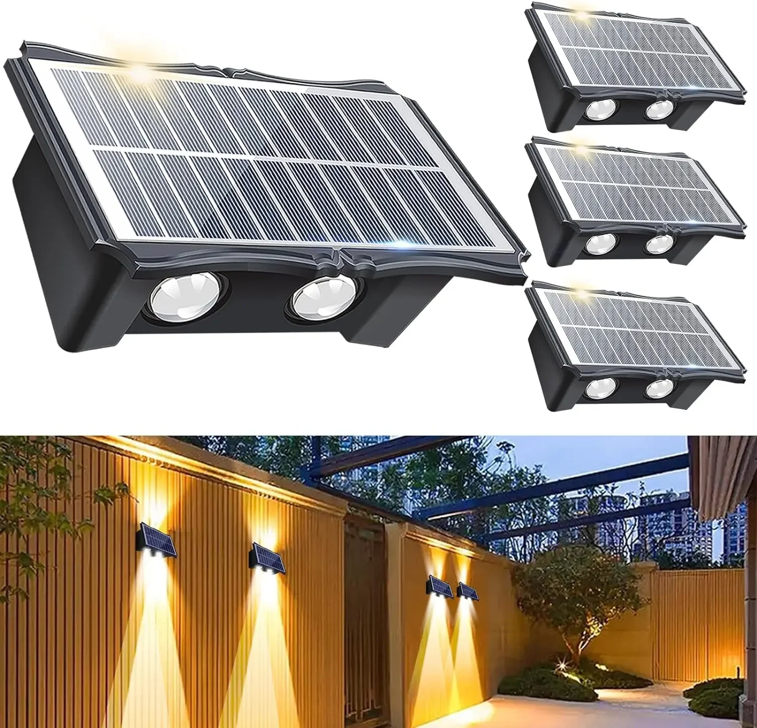 مصباح حائط شمسي خارجي ، إضاءة  - مراجعة Outdoor Lighting With Outlet وسعره