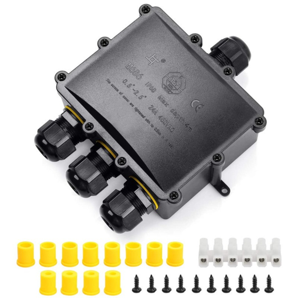 4Way 1In3Out IP68 مقاوم للماء  - مراجعة Outdoor Lighting Junction وسعره