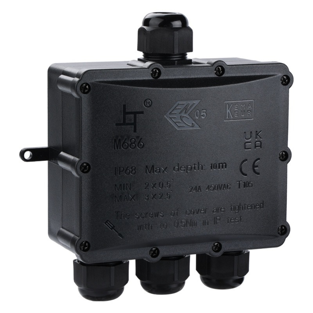 4Way 1In3Out IP68 مقاوم للماء  - مراجعة Outdoor Lighting Junction وسعره