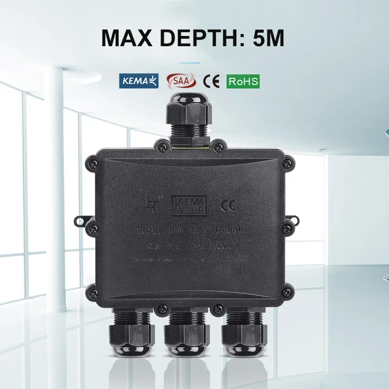 4Way 1In3Out IP68 مقاوم للماء  - مراجعة Outdoor Lighting Junction وسعره