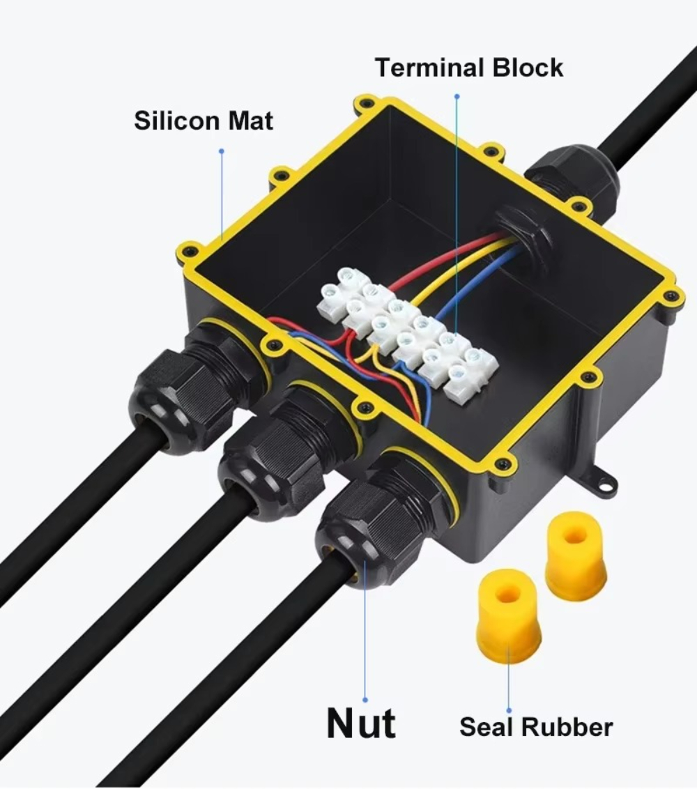 4Way 1In3Out IP68 مقاوم للماء  - مراجعة Outdoor Lighting Junction وسعره