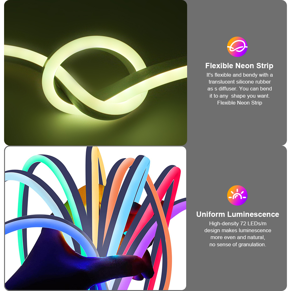 شريط إضاءة نيون LED RGB بقوة 2 - مراجعة Outdoor Lighting No Wiring وسعره