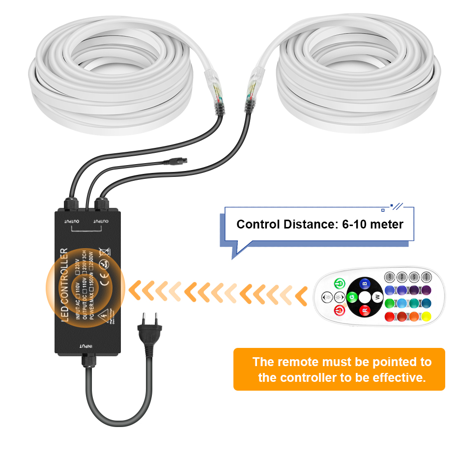 شريط إضاءة نيون LED RGB بقوة 2 - مراجعة Outdoor Lighting No Wiring وسعره