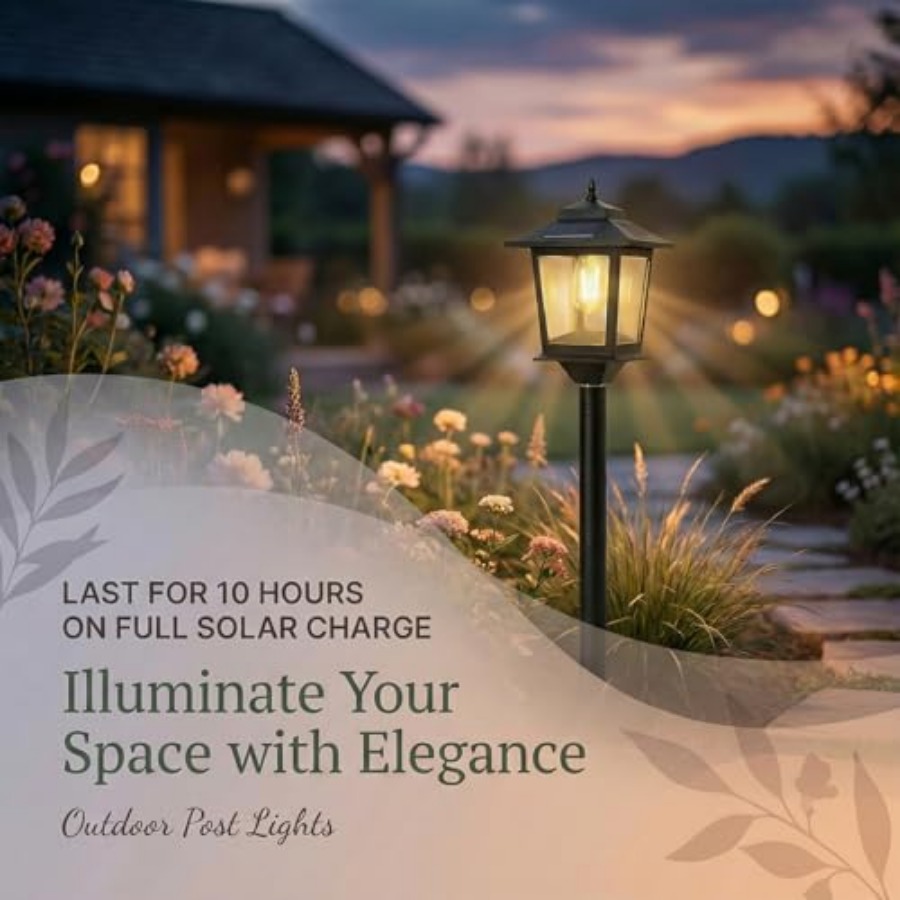 أضواء شمسية خارجية للأعمدة، مج - مراجعة Outdoor Lighting Dusk To Dawn وسعره