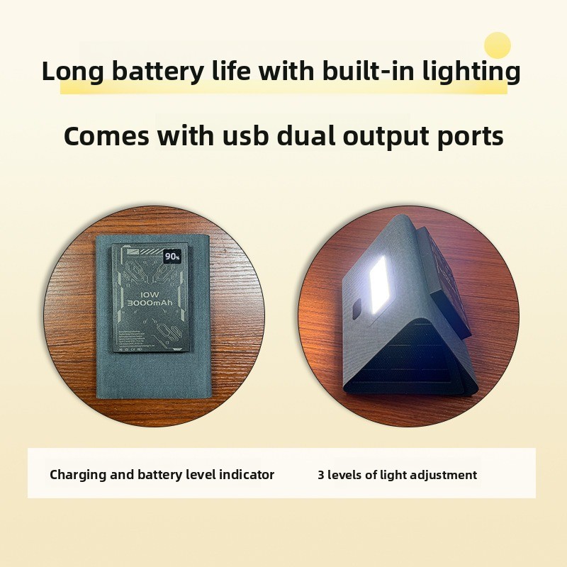 شاحن لوحة شمسية قابل للطي مع ب - مراجعة Outdoor Lighting Solar Panel وسعره
