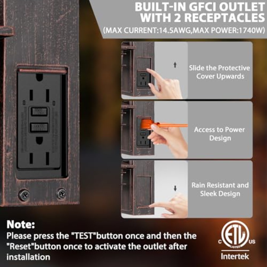 إضاءة خارجية مع مأخذ كهربائي G - مراجعة Outdoor Lighting With Outlet وسعره