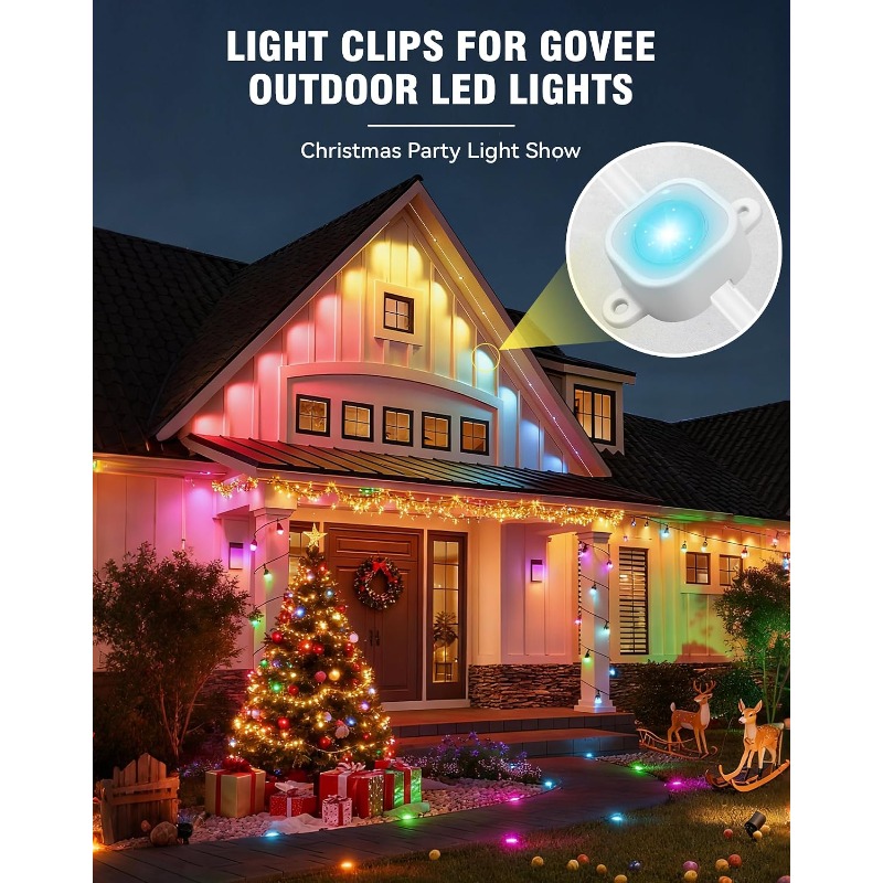 200 قطعة من مشابك الإضاءة الخا - مراجعة Outdoor Lighting Govee وسعره