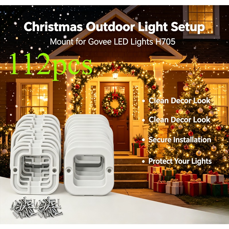 112 قطعة من مشابك الإضاءة الوا - مراجعة Outdoor Lighting Govee وسعره