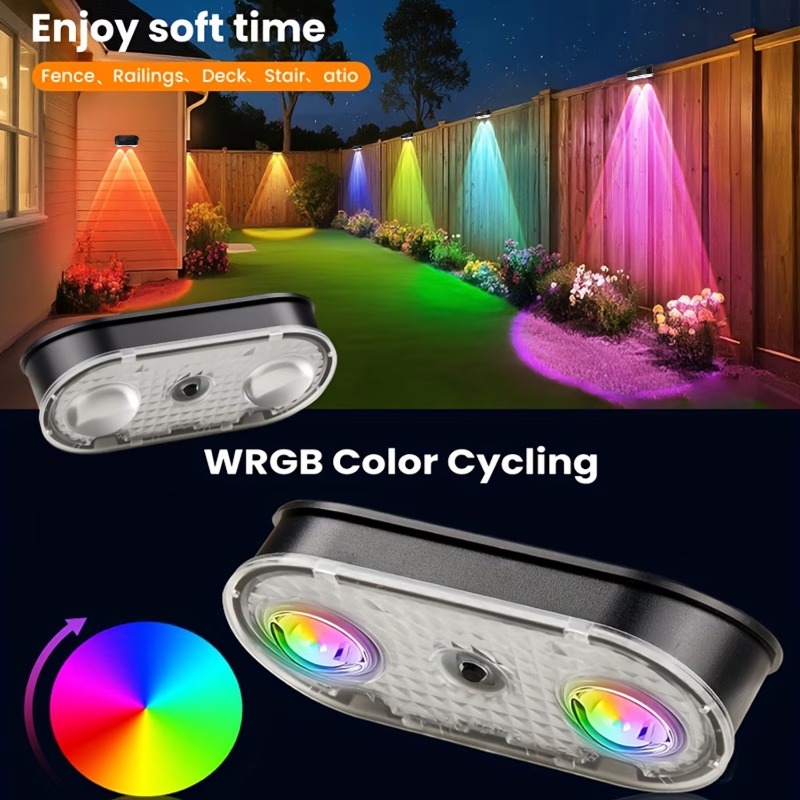 مصباح سياج شمسي RGB بدرجة حماي - مراجعة Outdoor Lighting Dusk To Dawn وسعره