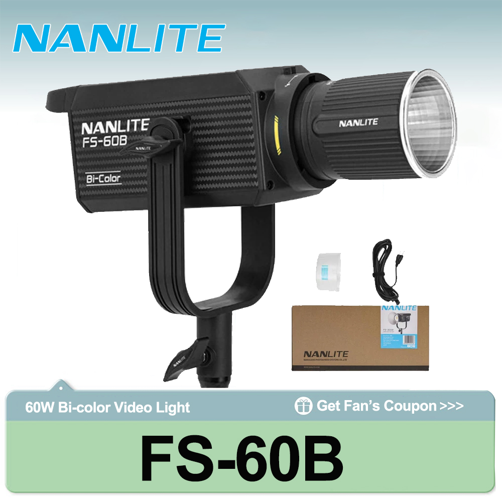 ضوء تصوير نانلايت FS-60B بقوة  - مراجعة Outdoor Lighting No Wiring وسعره