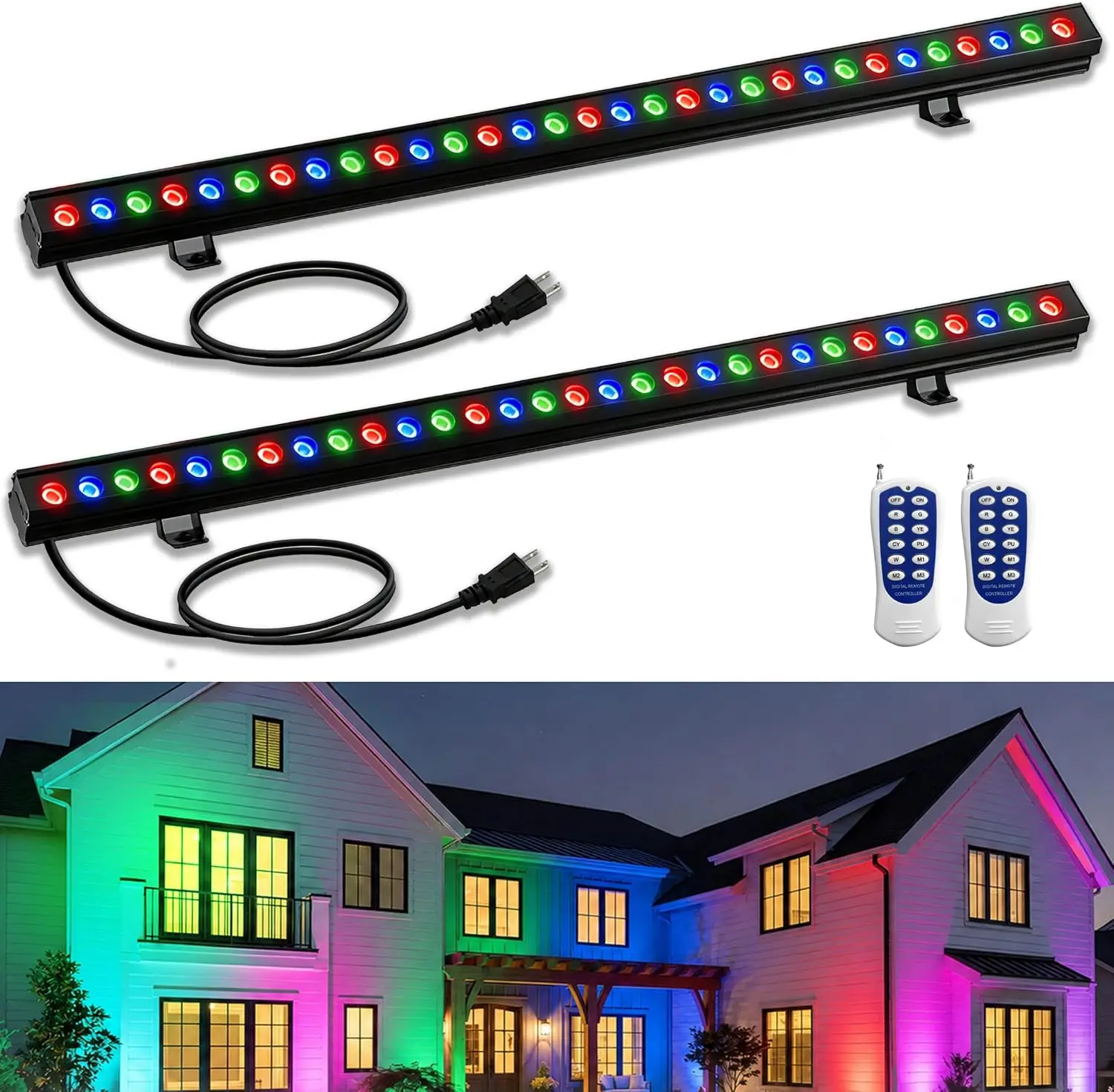 مجموعة من 2 مصابيح إضاءة جداري - مراجعة Outdoor Lighting Remote Control وسعره