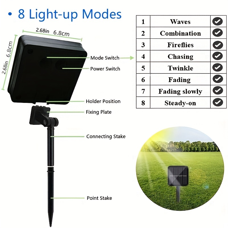 أضواء خيطية نحاسية تعمل بالطاق - مراجعة Outdoor Lighting No Wiring وسعره