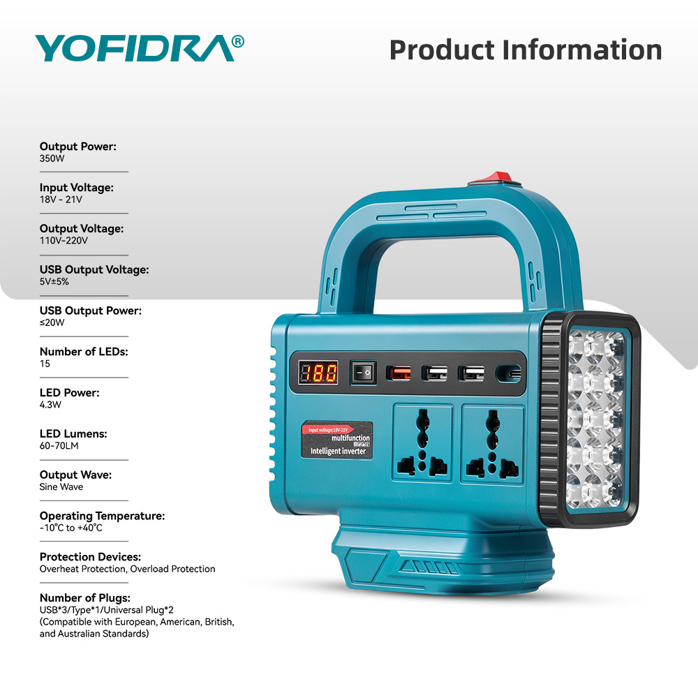 محول طاقة محمول YOFIDRA 220 فو - مراجعة Outdoor Lighting With Outlet وسعره