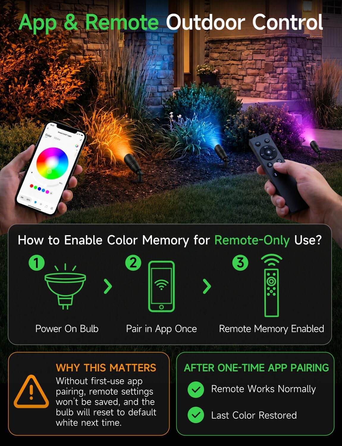 أضواء خارجية منخفضة الجهد RGBC - مراجعة Outdoor Lighting Remote Control وسعره