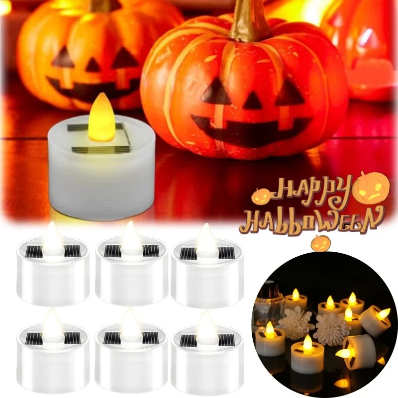 شموع LED شمسية بدون لهب، مقاوم - مراجعة Outdoor Lighting Dusk To Dawn وسعره