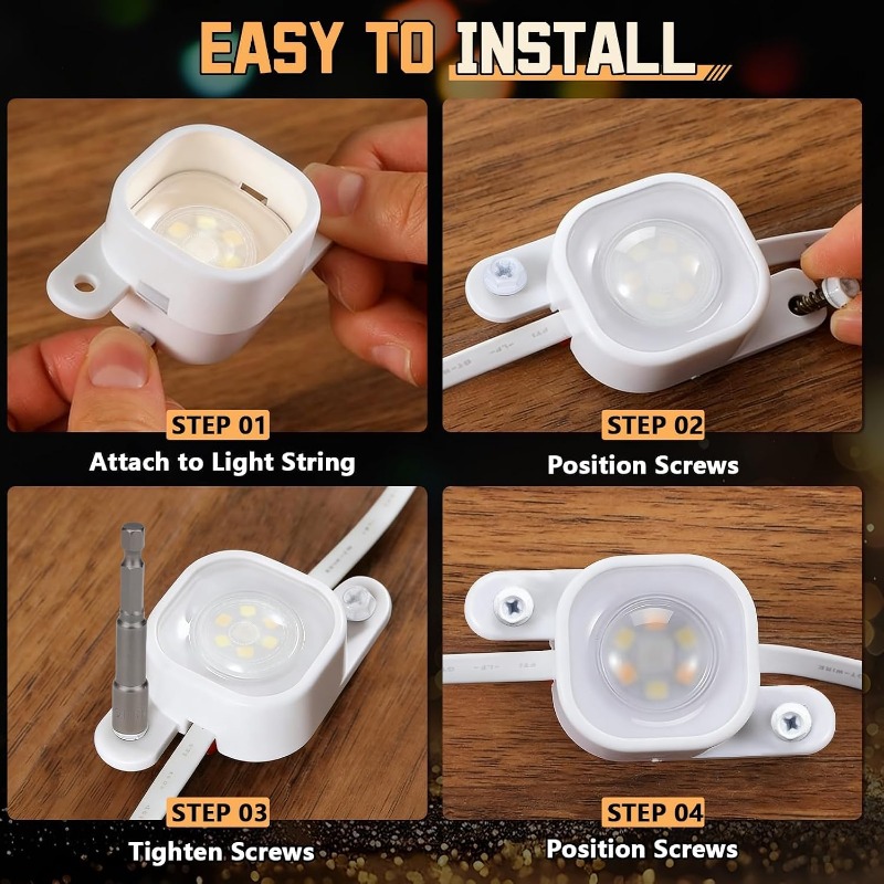 52/88/138 قطعة من مشابك الإضاء - مراجعة Outdoor Lighting Govee وسعره