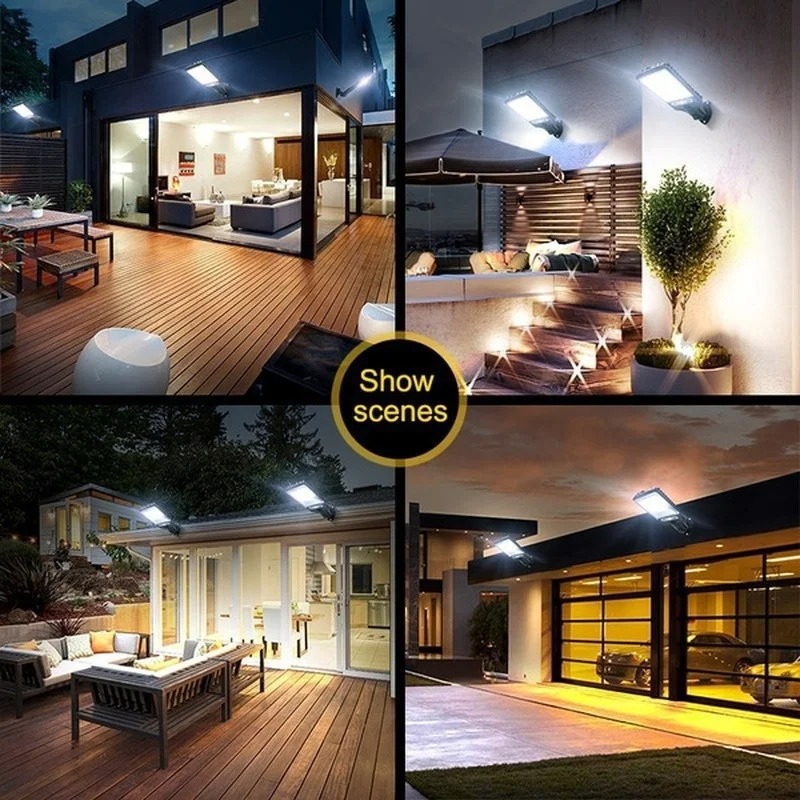 108COB أضواء الشوارع الشمسية ف - مراجعة Outdoor Lighting With Outlet وسعره